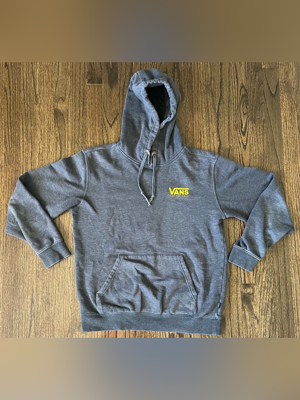 Vans Gray Pullover Hoodie with Yellow Chest Logo